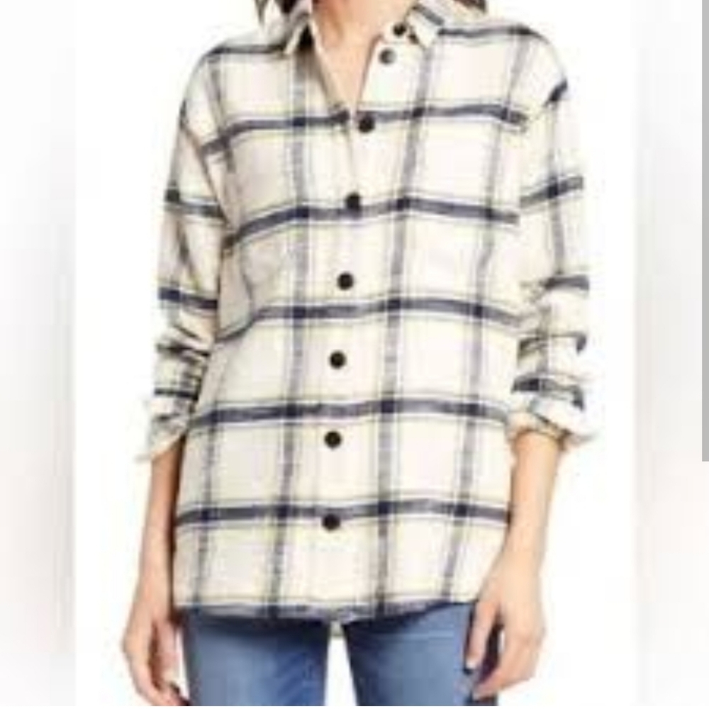 Madewell Oversized Ex-Boyfriend Shirt in Caney Plaid
